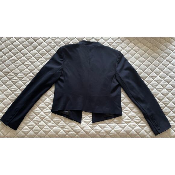 Ellen Tracy Dark Navy Blue Crop Jacket Blazer Preppy Military-Inspired Sz 8 $179 - Picture 9 of 9